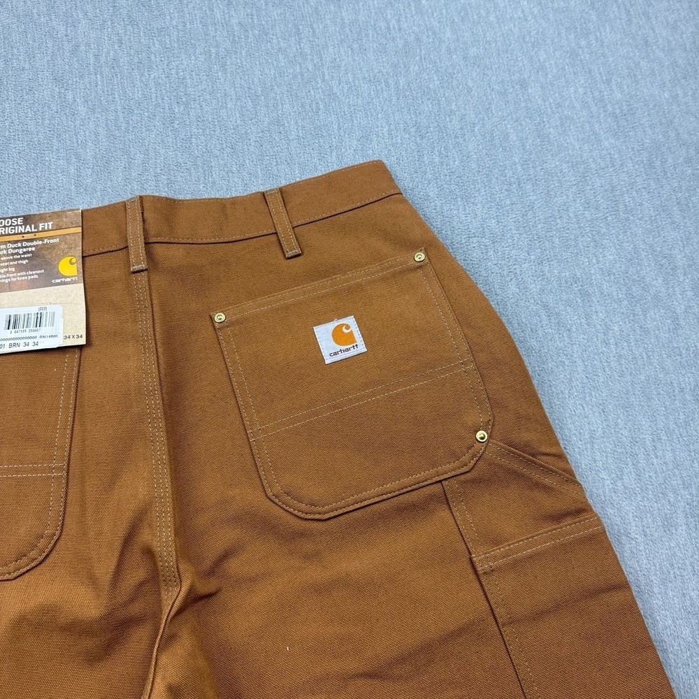 Carhartt Pants‎ Men 34x34 B01 Firm Duck Double-Front Dungaree USA Made NWT - Picture 9 of 12